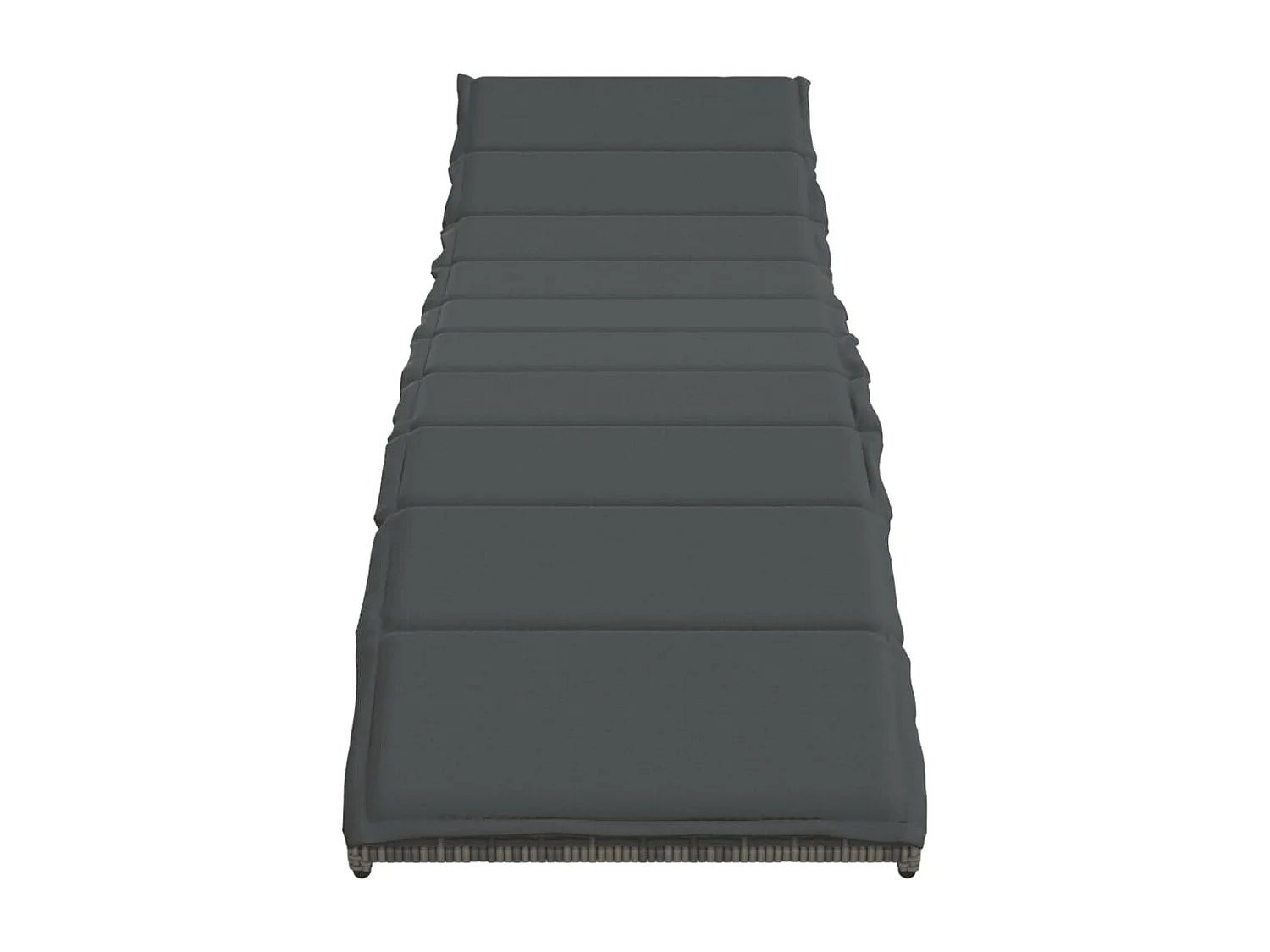 Chaises longues lot de 2 avec table gris résine tressée