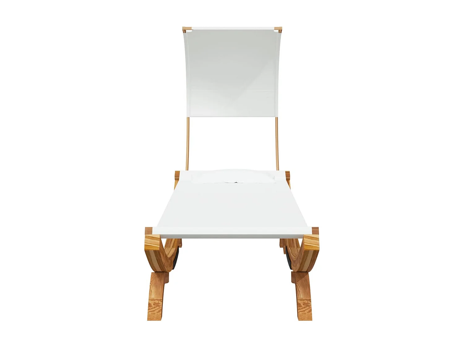 Hamac avec auvent 100x200x126 Bois courbé massif Crème