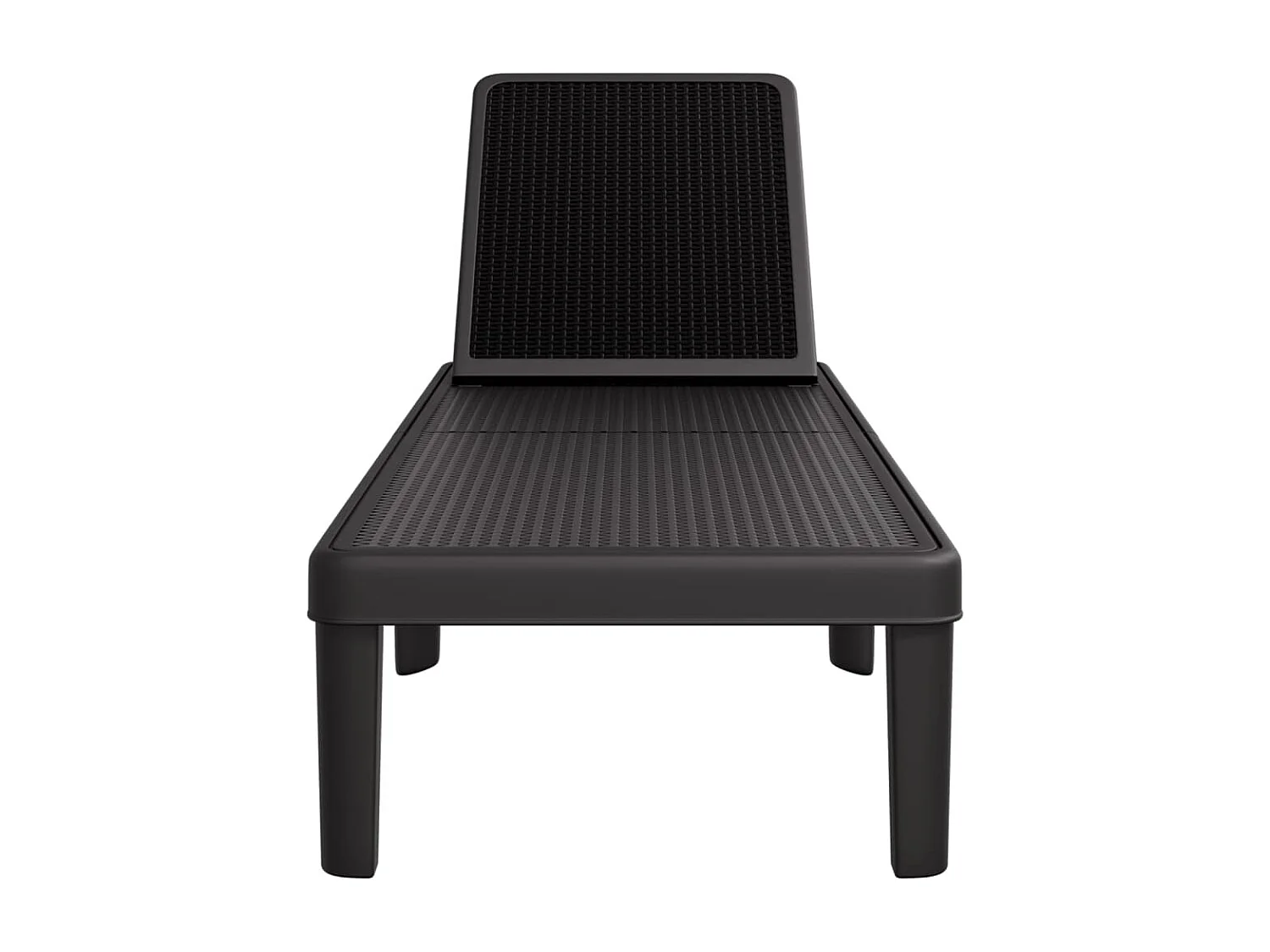 Chaise longue noir 159x57x83,5 polypropylène