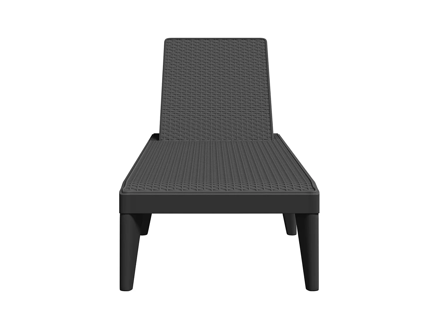 Chaise longue anthracite 186x60x29 PP