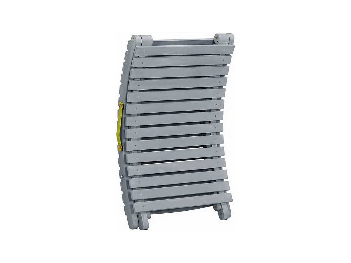 Chaise longue pliante acacia massif gris Ontim