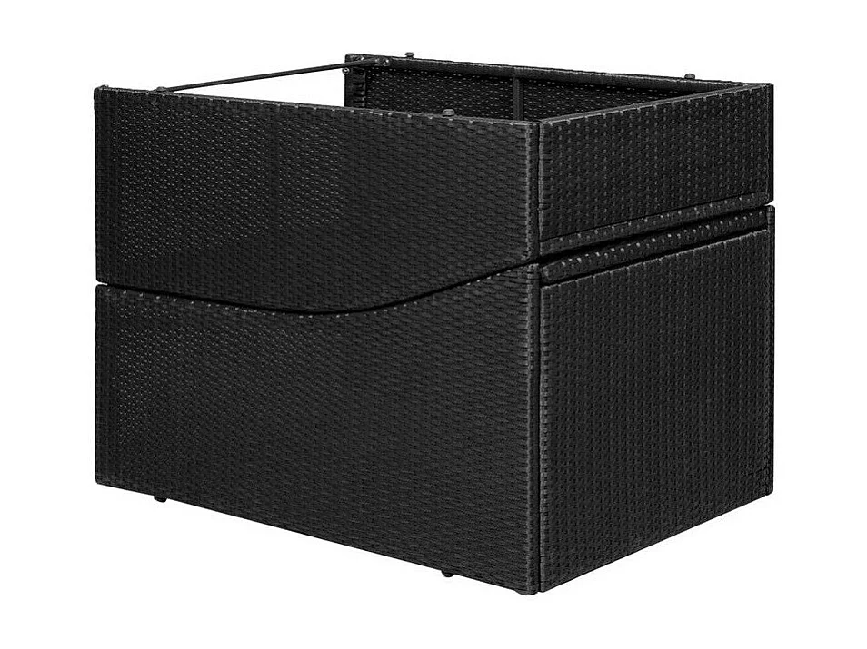 Chaise longue pliable tissu blanc et résine noire Alumi