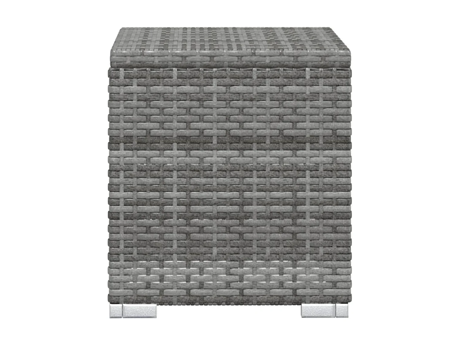 Chaises longues de jardin table à thé 3 pcs Résine tressée Gris