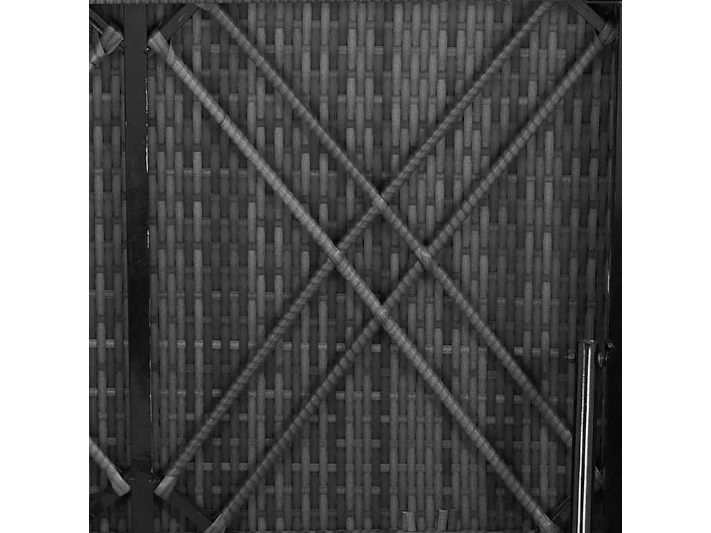 Chaises longues de jardin table à thé 3 pcs Résine tressée Gris