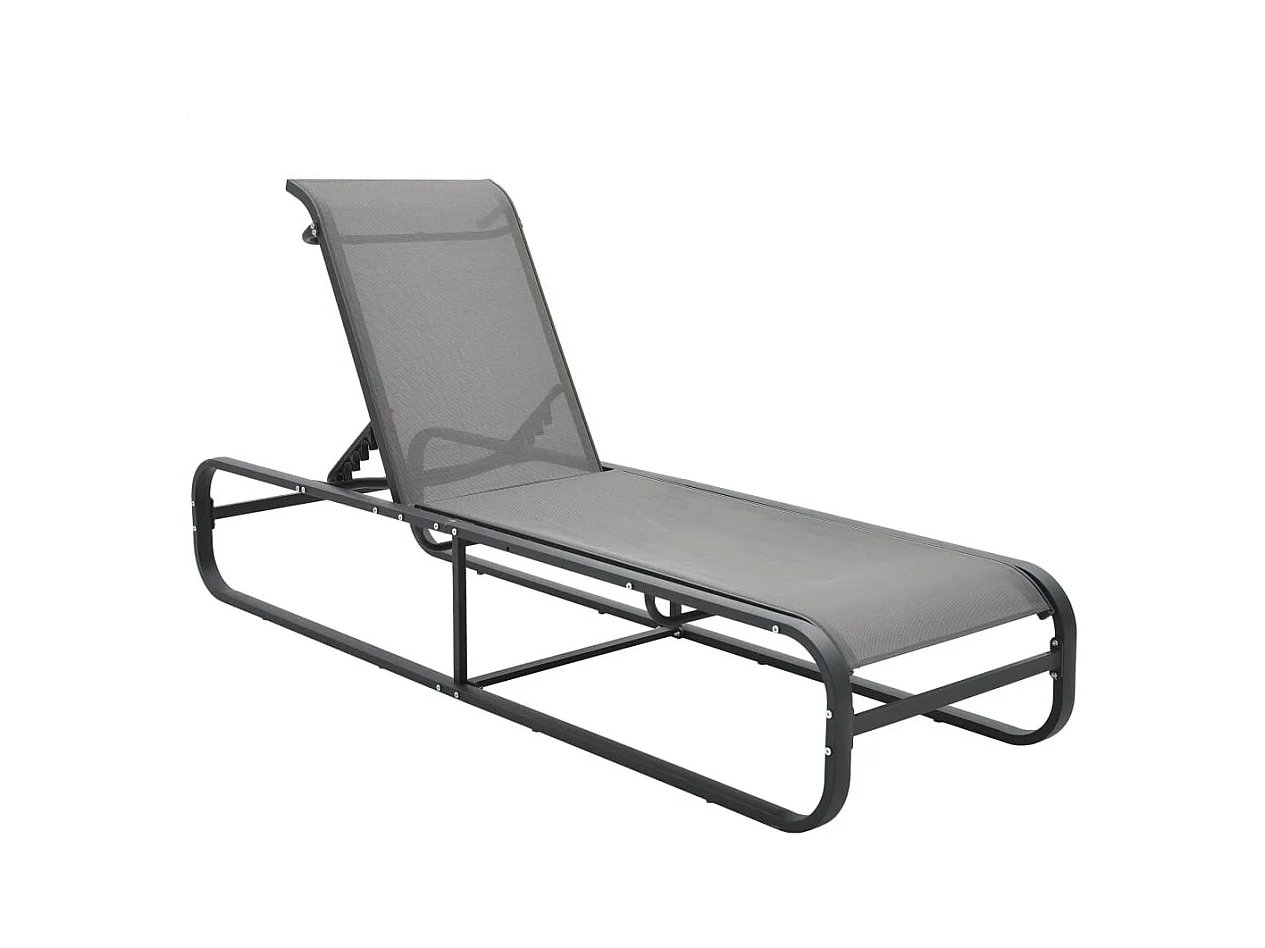 Chaise longue Aluminium et textilène