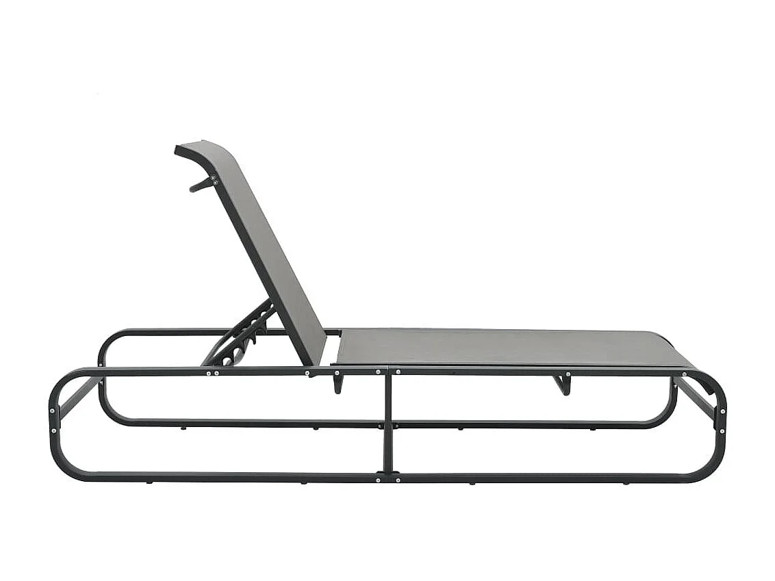 Chaise longue Aluminium et textilène