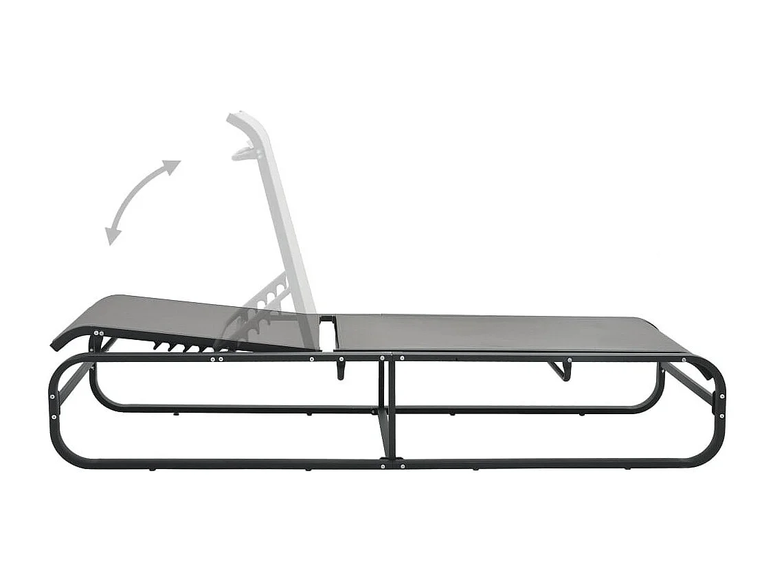 Chaise longue Aluminium et textilène