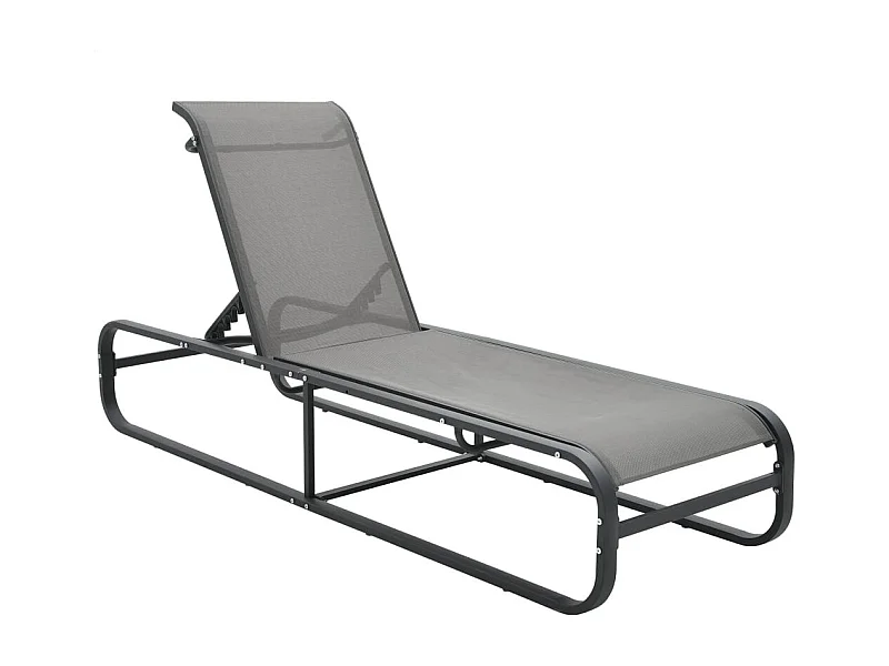 Chaise longue Aluminium et textilène