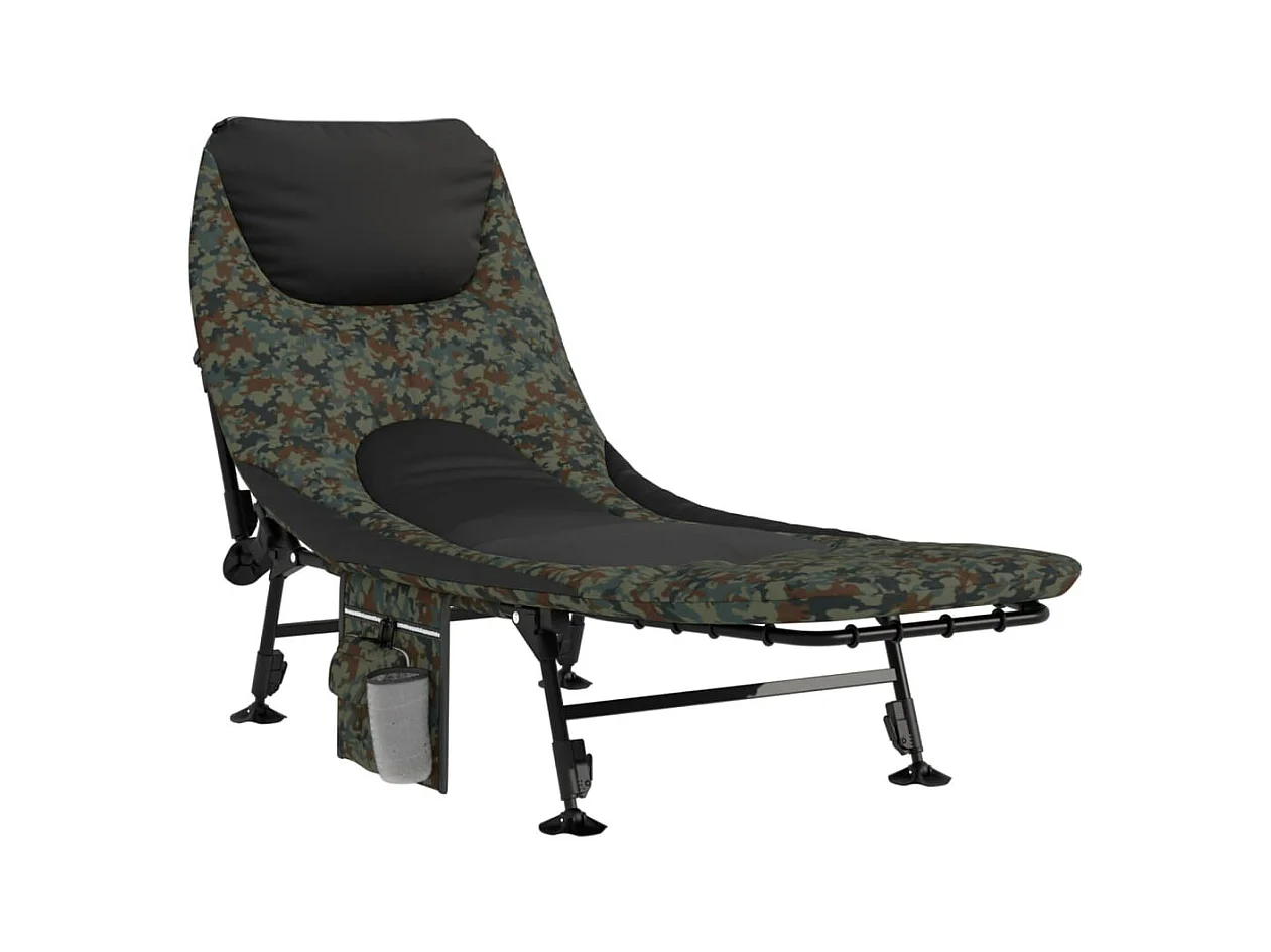 Lit de pêche avec pieds à boue réglables pliable camouflage