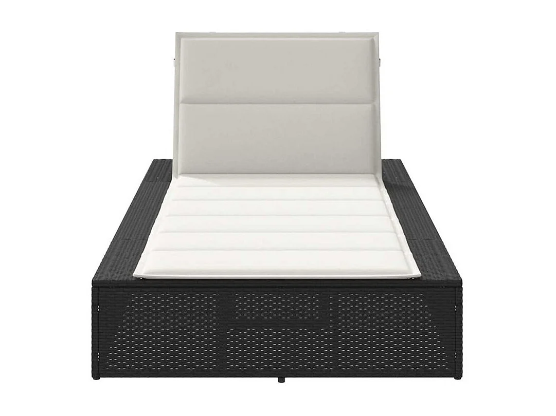 Transat avec coussin flottant noir résine tressée