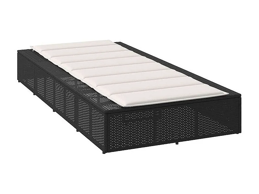 Transat avec coussin flottant noir résine tressée