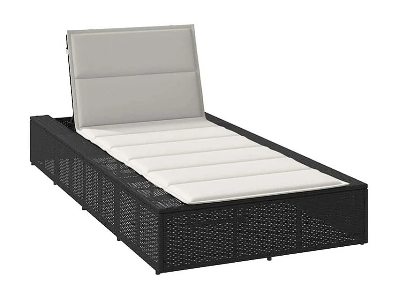 Transat avec coussin flottant noir résine tressée