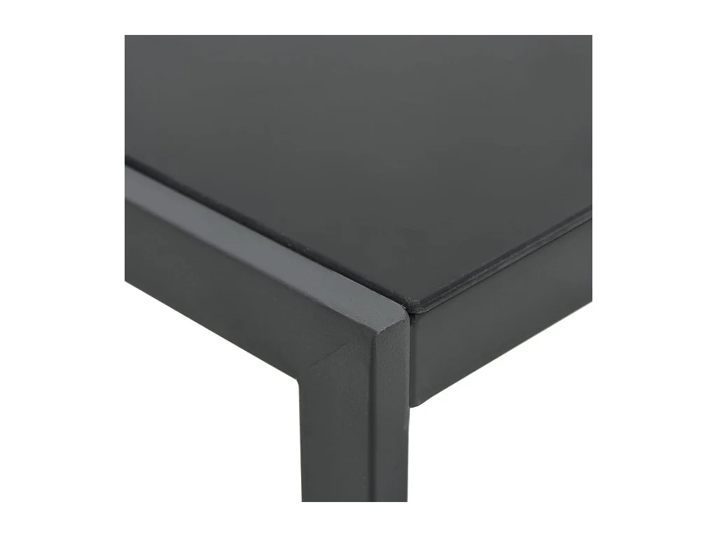 Chaises longues 2 pcs avec table Textilène et acier