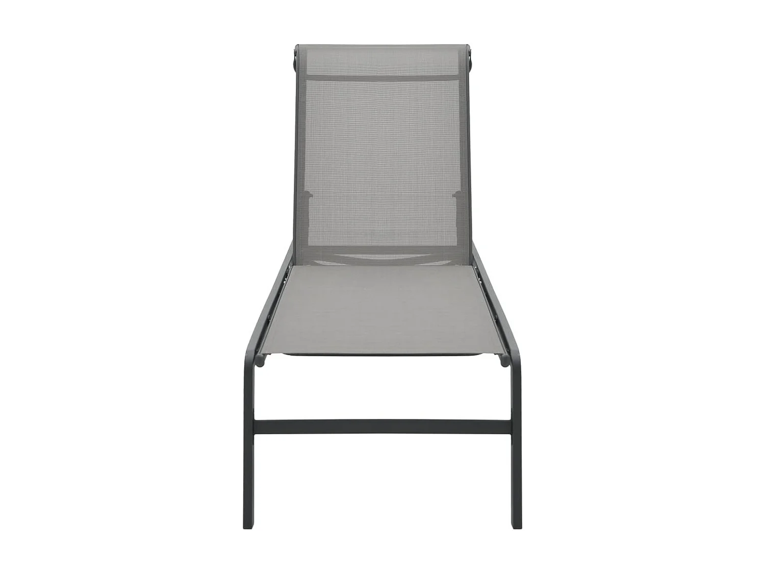 Chaises longues 2 pcs avec table Textilène et acier