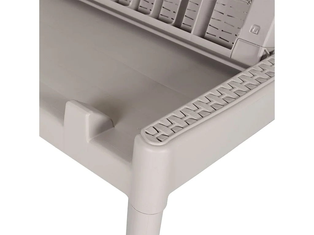 Chaise longue cappuccino 186x60x29 PP