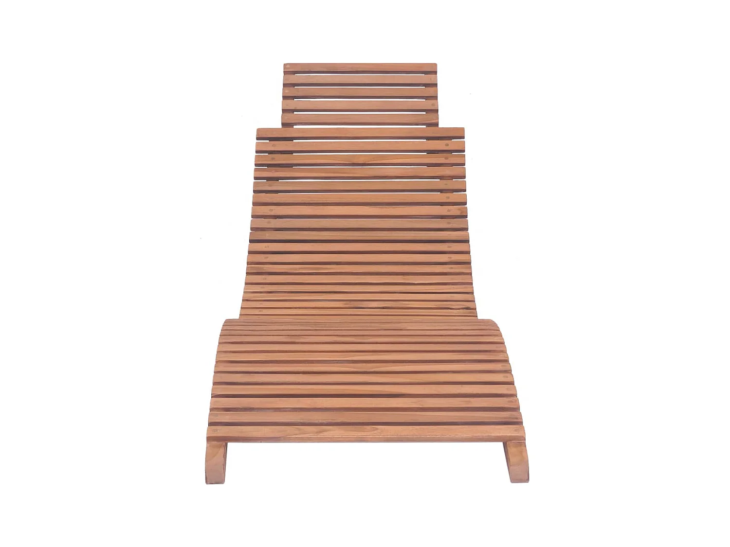 Chaises longues pliables 2 pcs Bois de teck solide