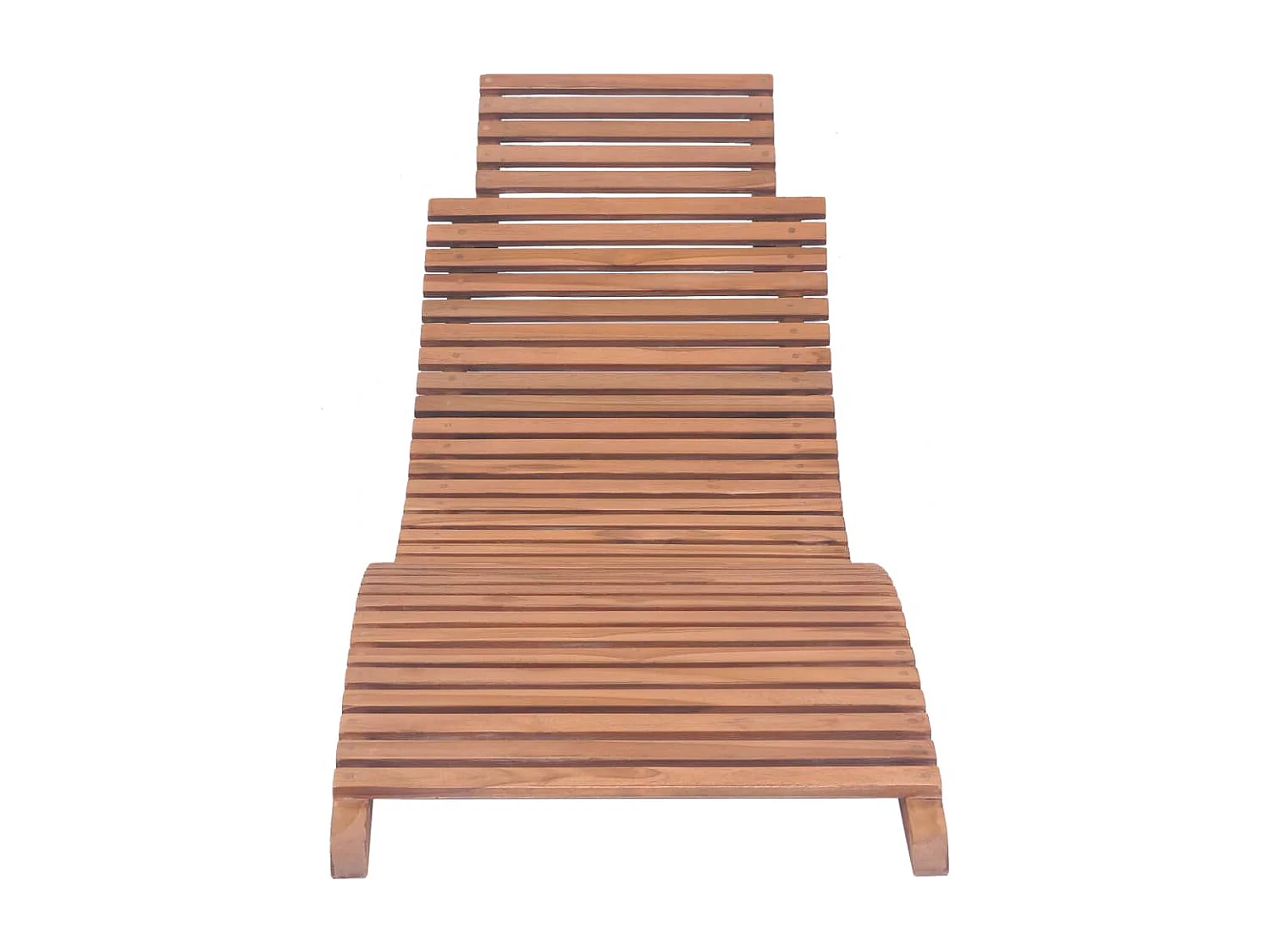 Chaises longues pliables 2 pcs Bois de teck solide