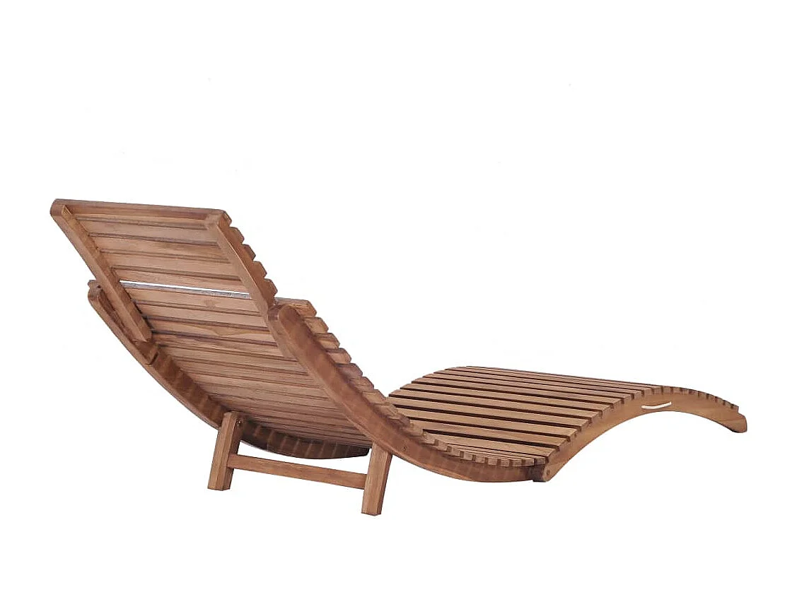 Chaises longues pliables 2 pcs Bois de teck solide