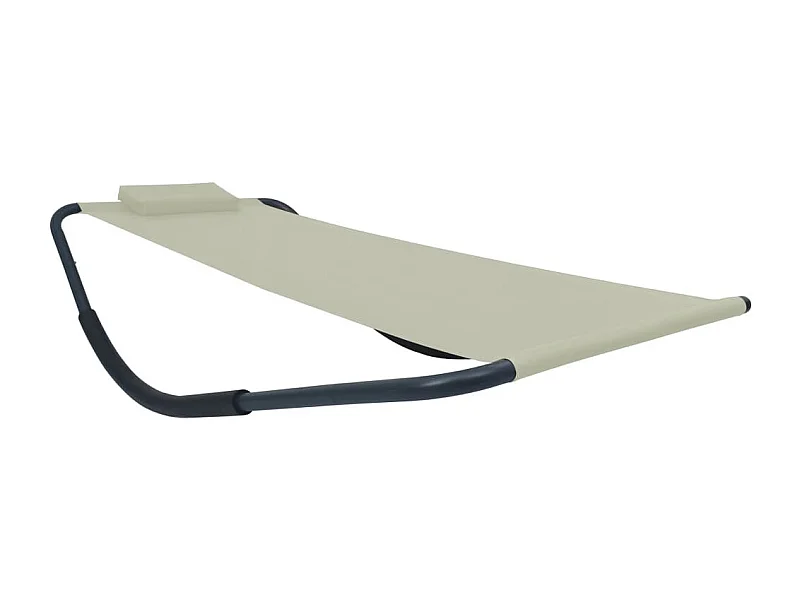 Lit de jardin Crème 200x90 Acier