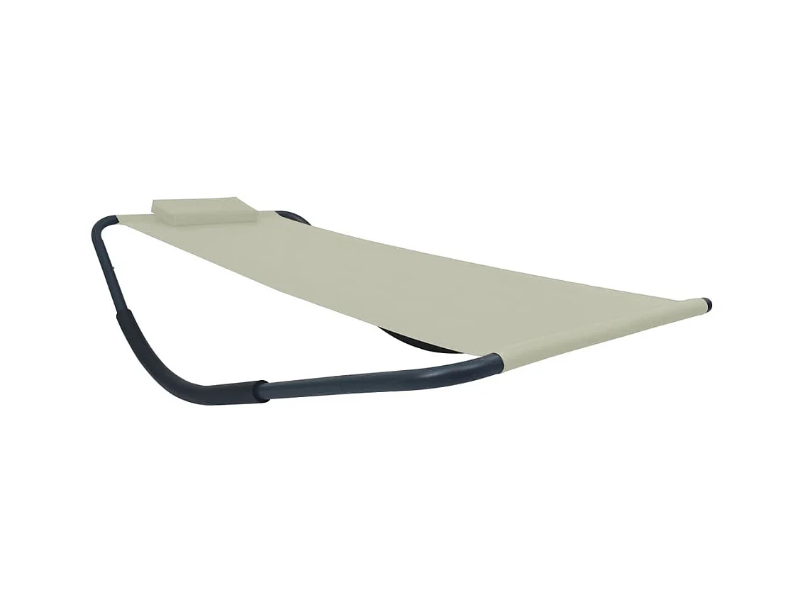 Lit de jardin Crème 200x90 Acier