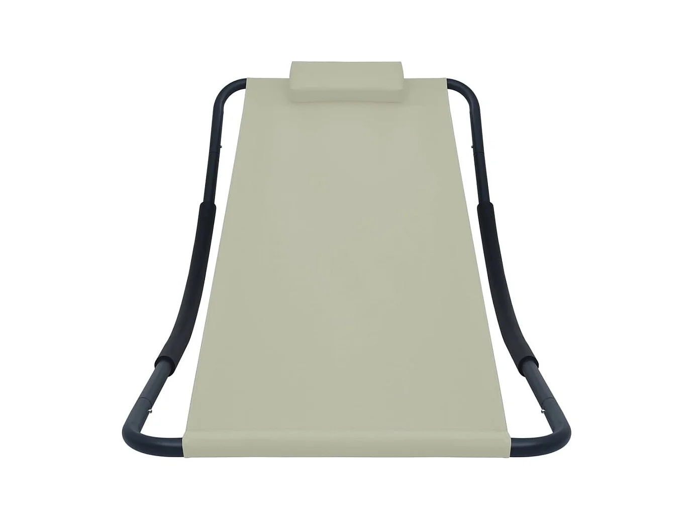 Lit de jardin Crème 200x90 Acier