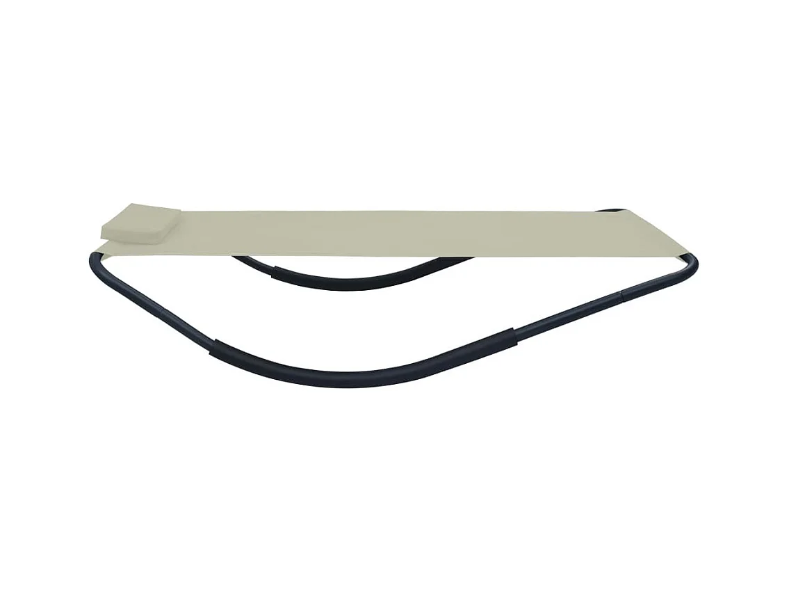 Lit de jardin Crème 200x90 Acier