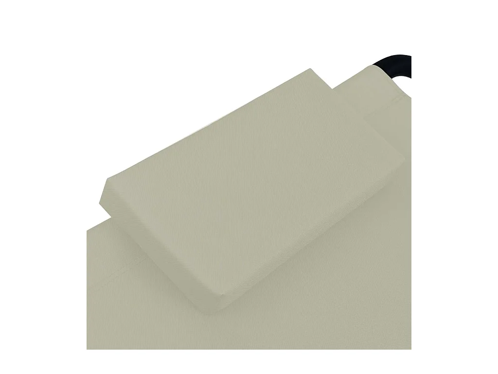 Lit de jardin Crème 200x90 Acier