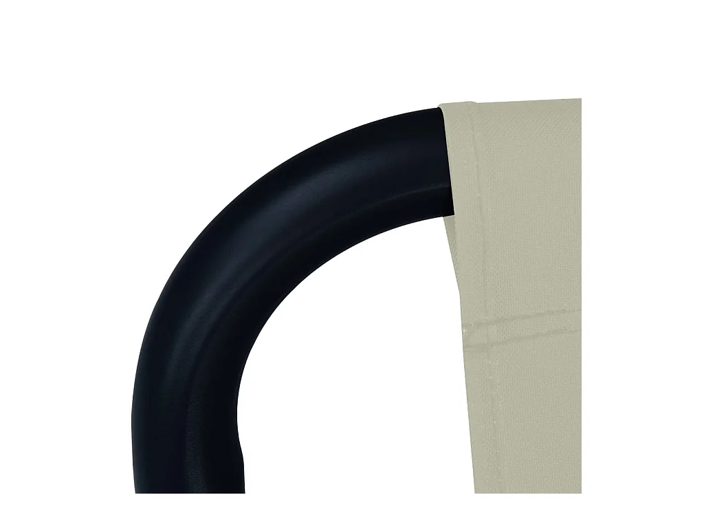 Lit de jardin Crème 200x90 Acier