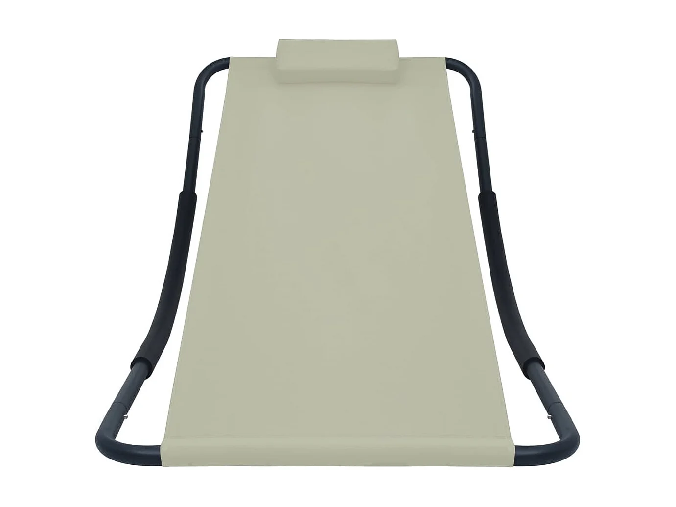 Lit de jardin Crème 200x90 Acier