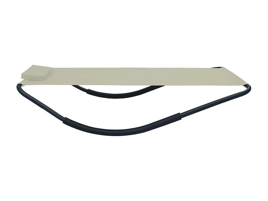 Lit de jardin Crème 200x90 Acier