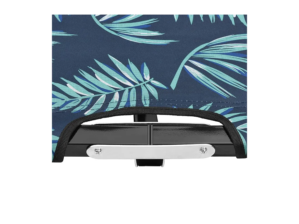 Chaise longue pliable 2 places Motif de feuilles Acier