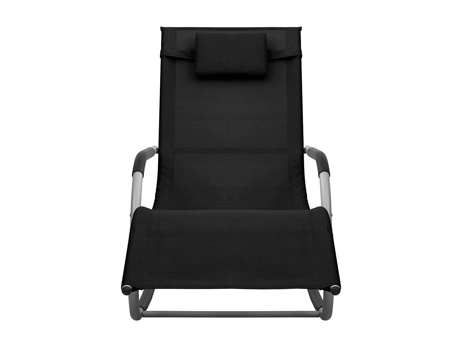 Chaise longue Textilène Noir et gris