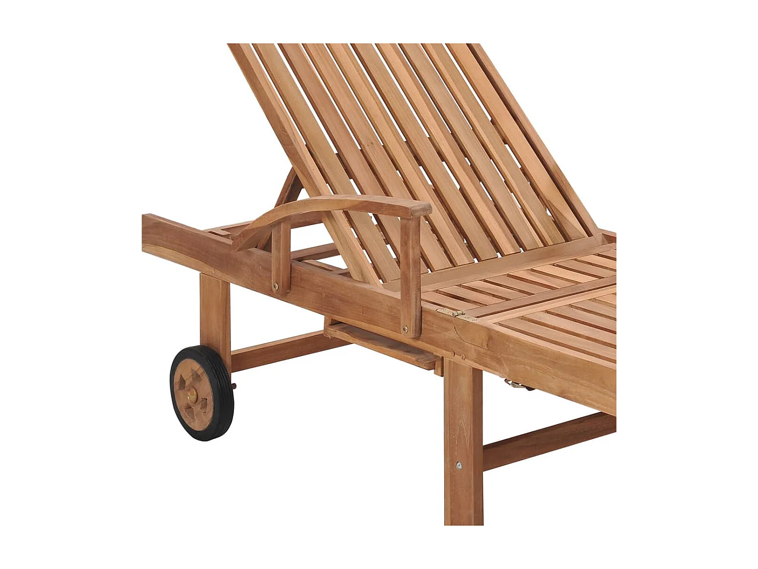 Chaise longue Bois de teck solide 3