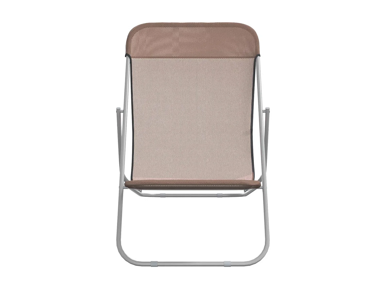Chaises de plage pliantes 2pcs textilène acier enduit de poudre