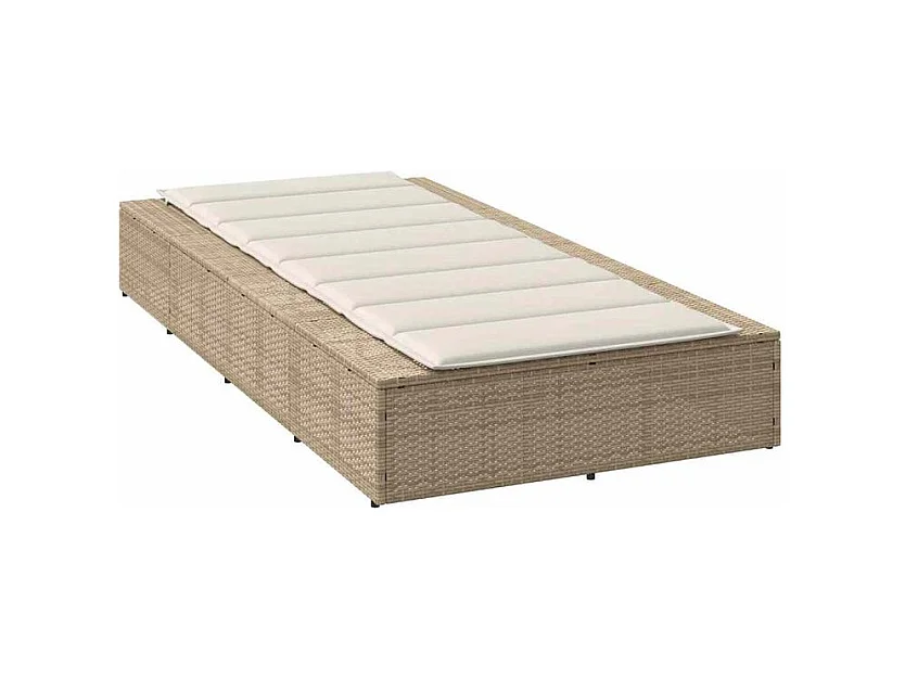 Transat avec coussin flottant beige résine tressée