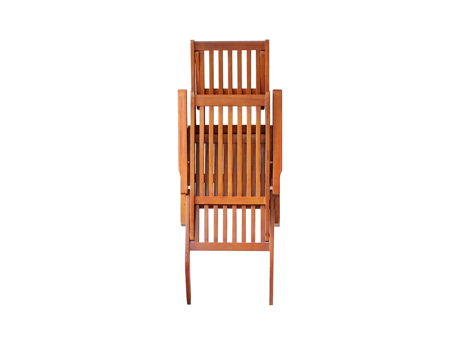 Chaise de terrasse avec repose-pied et coussin Acacia solide 6