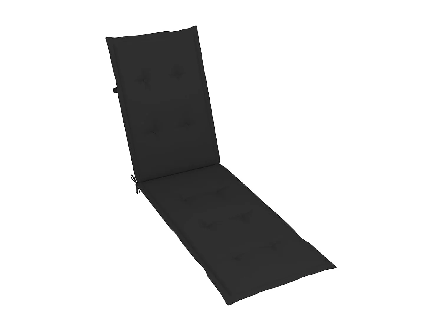 Chaise de terrasse avec repose-pied et coussin Acacia solide 6