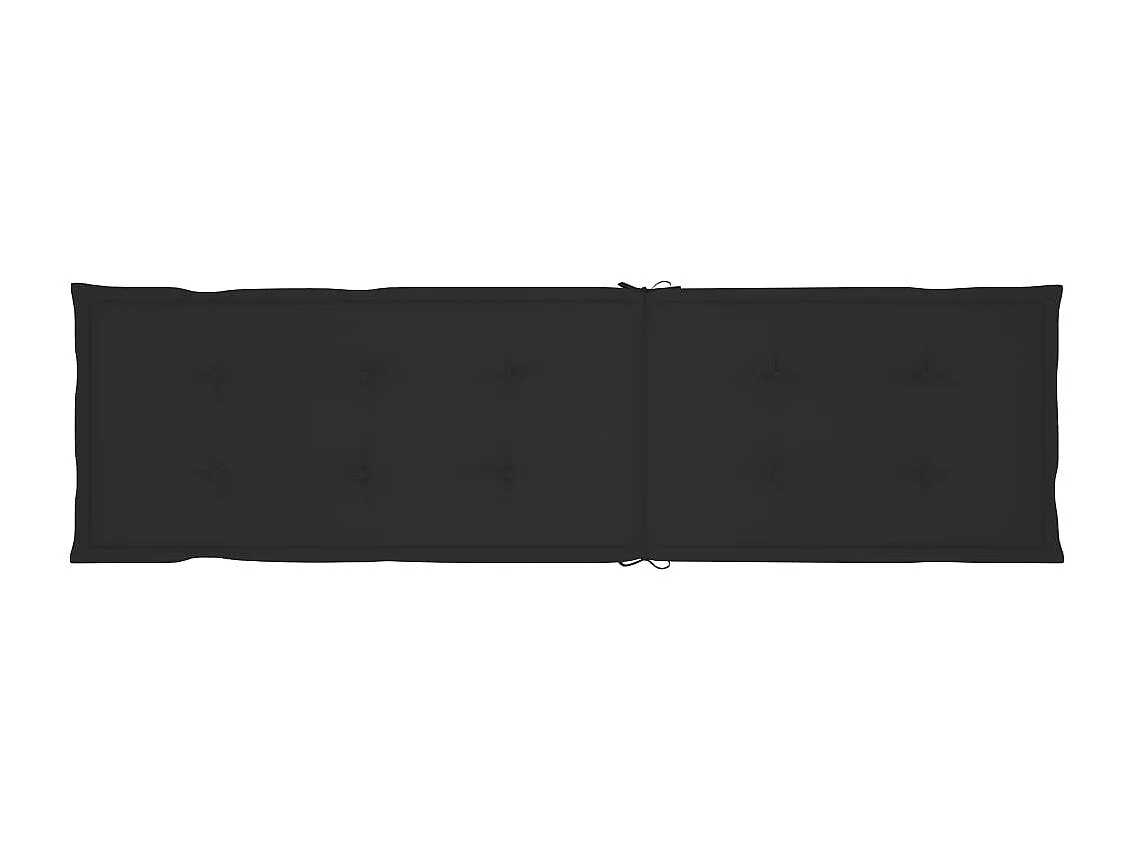 Chaise de terrasse avec repose-pied et coussin Acacia solide 6