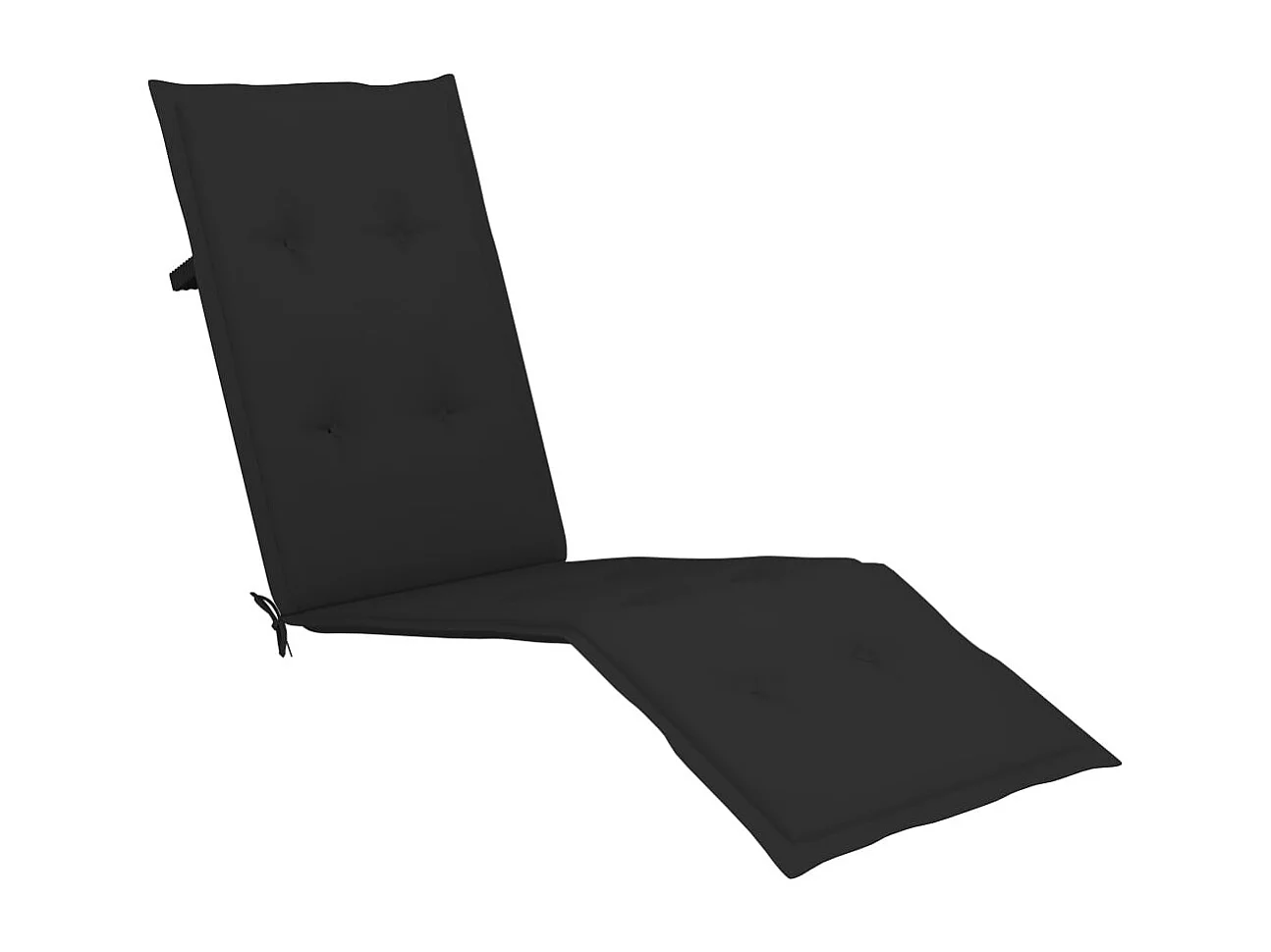 Chaise de terrasse avec repose-pied et coussin Acacia solide 6