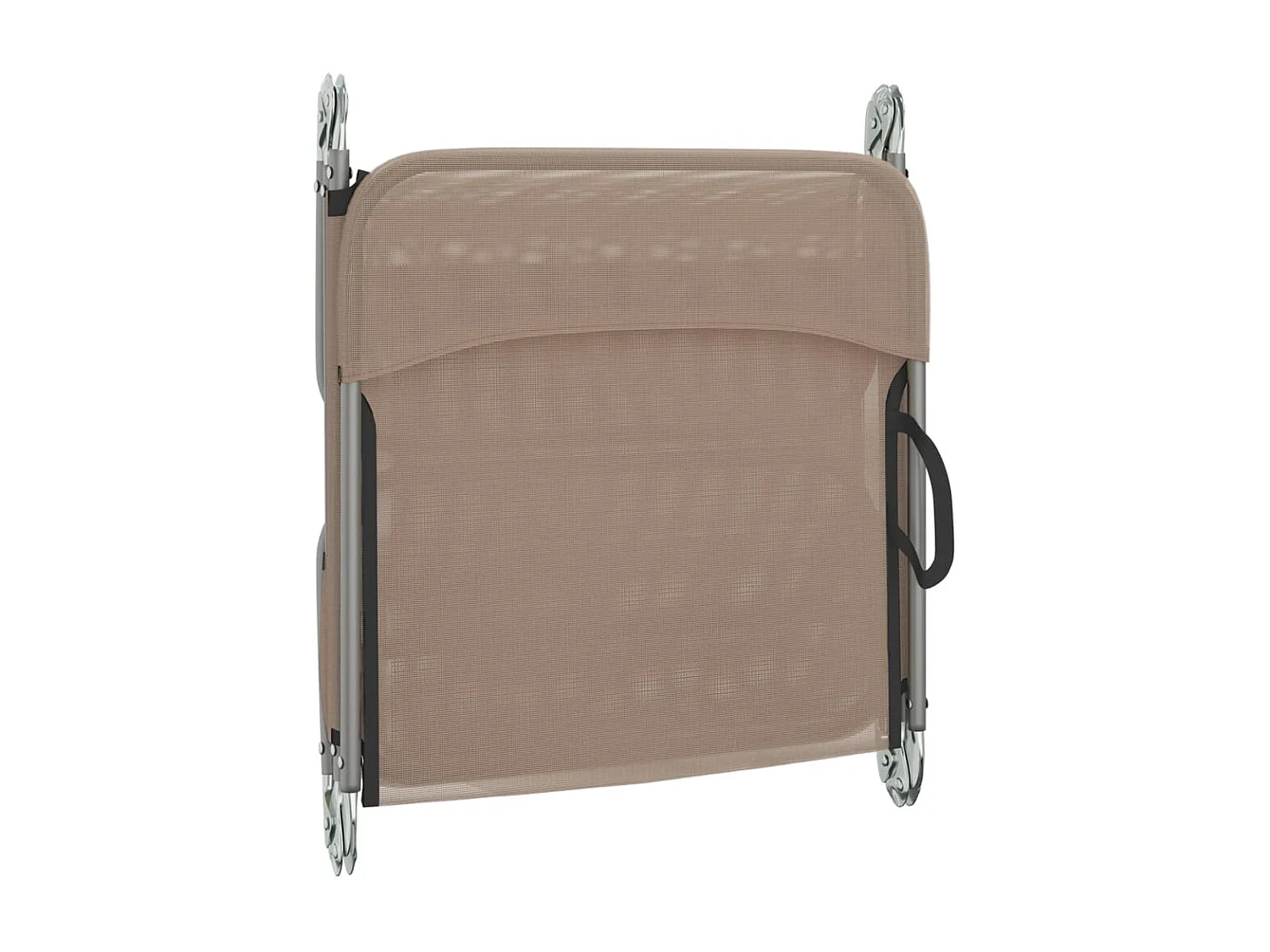Chaises longues pliables 2 pcs taupe textilène et acier