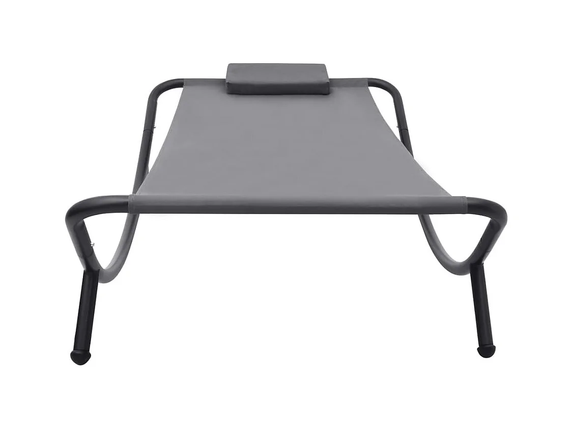 Lit de jardin Gris 200x90 Acier 2