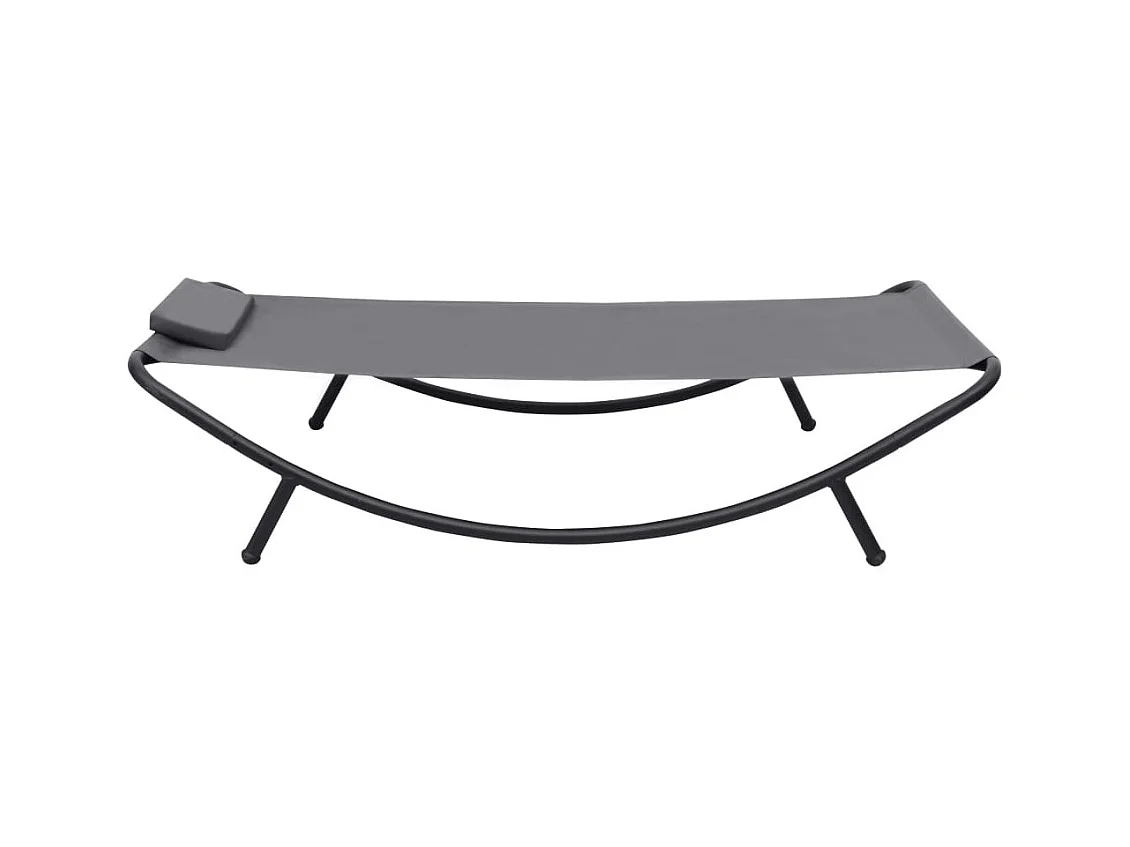 Lit de jardin Gris 200x90 Acier 2