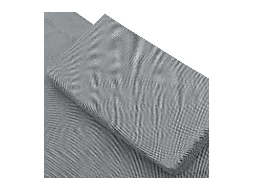 Lit de jardin Gris 200x90 Acier 2