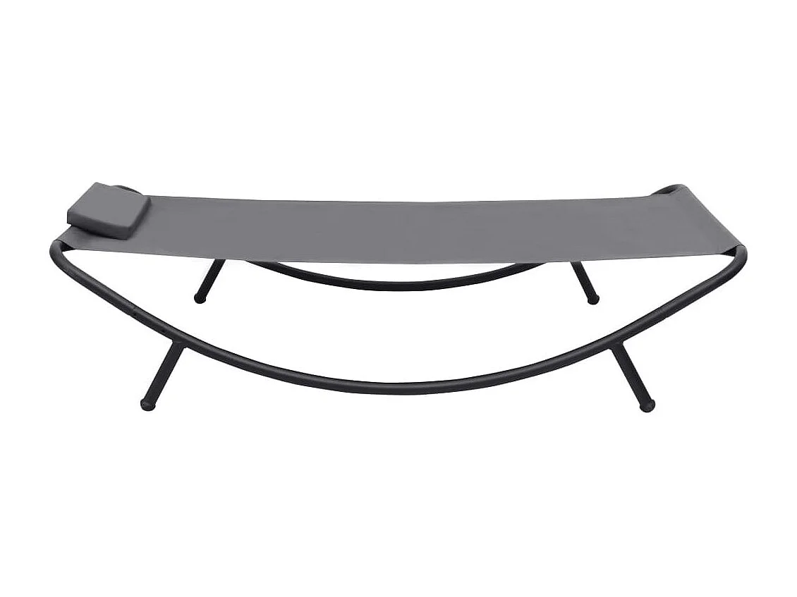 Lit de jardin Gris 200x90 Acier 2