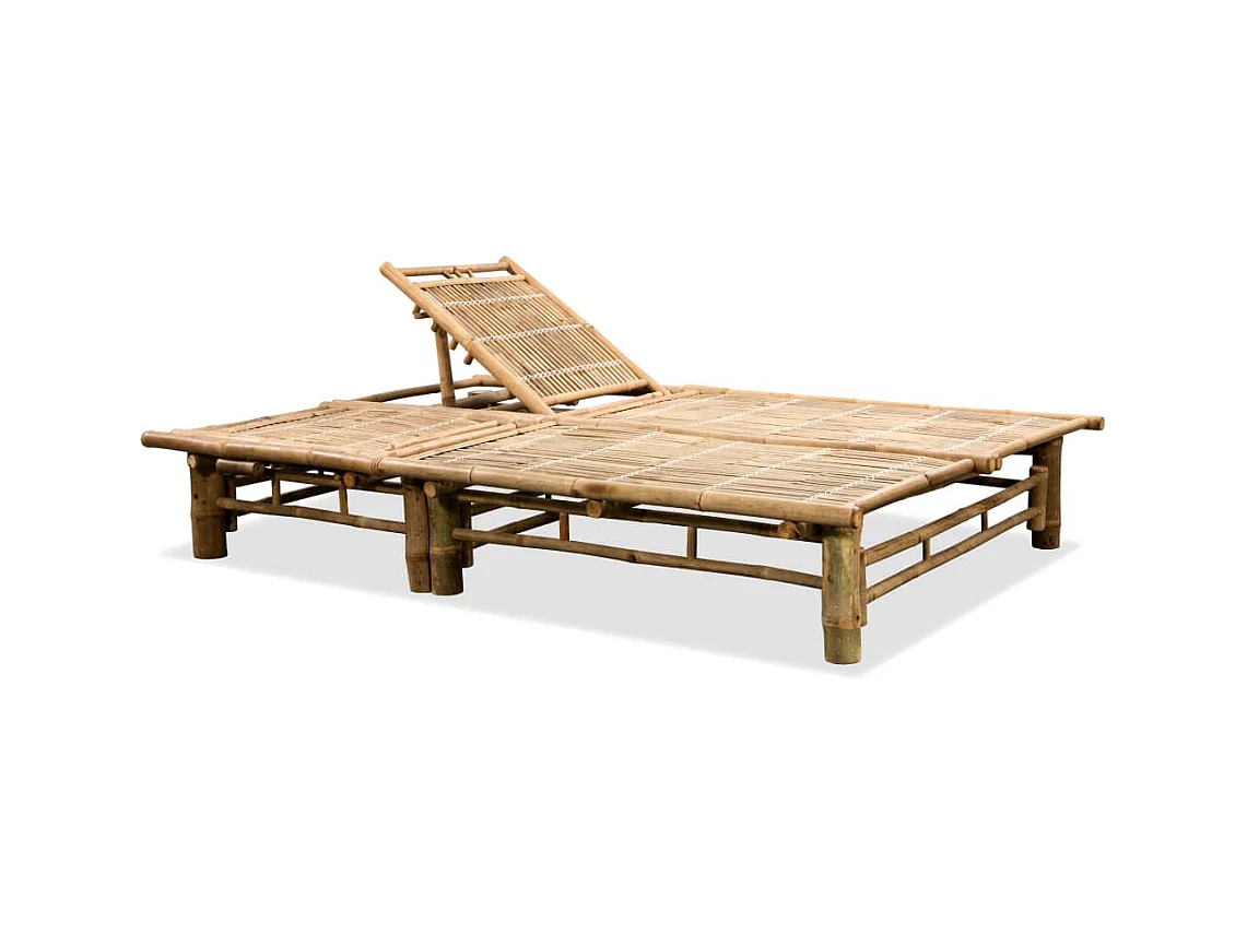 Chaise longue pour 2 personnes Bambou
