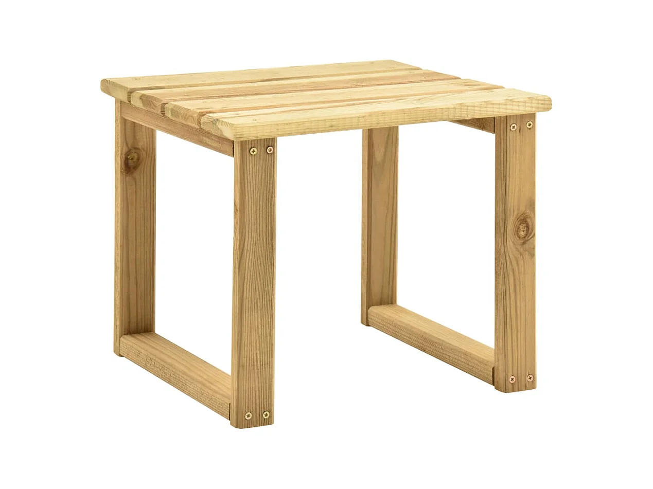 Chaise longue de jardin avec table et coussin Pin imprégné 60