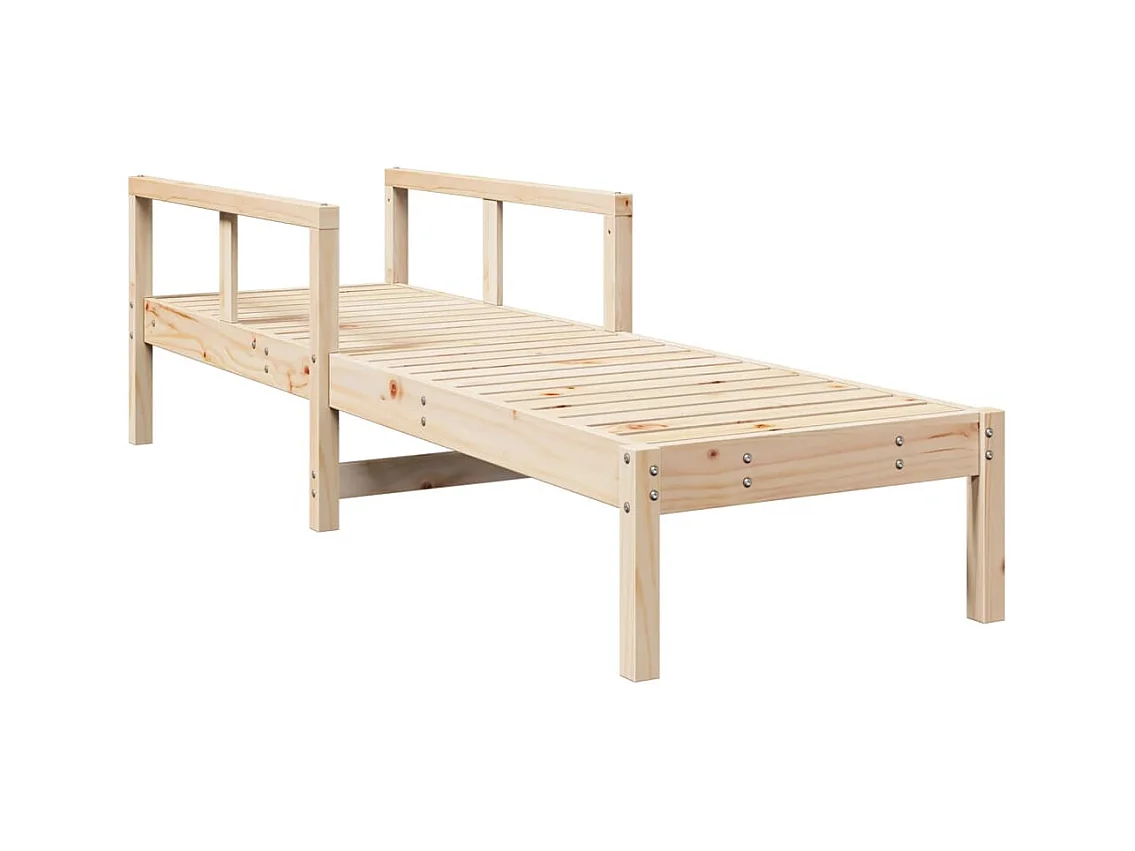 Chaise longue 199,5x62x55 bois massif de pin