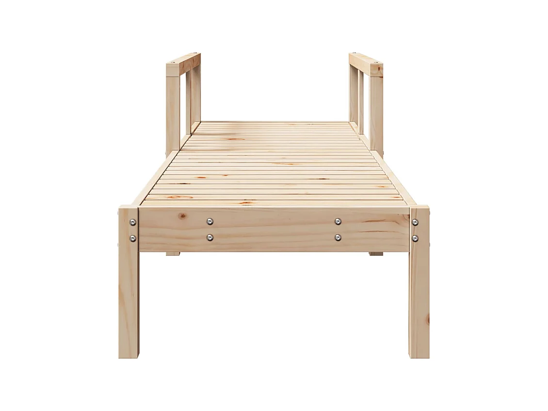 Chaise longue 199,5x62x55 bois massif de pin