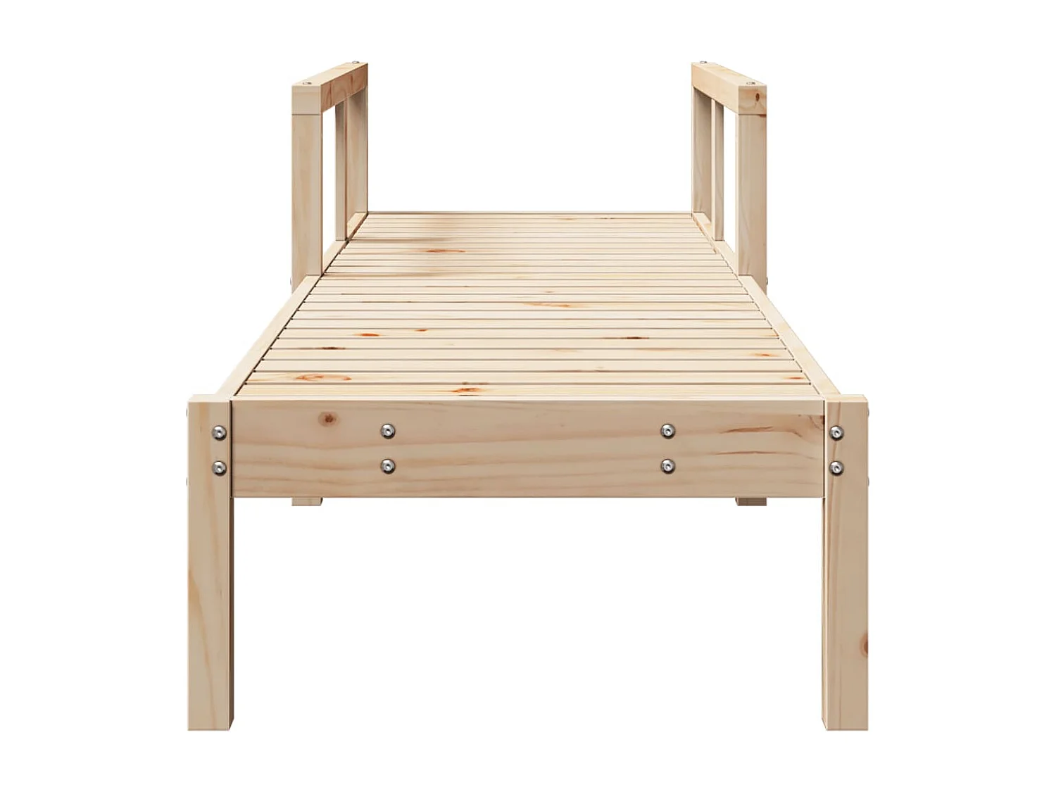 Chaise longue 199,5x62x55 bois massif de pin