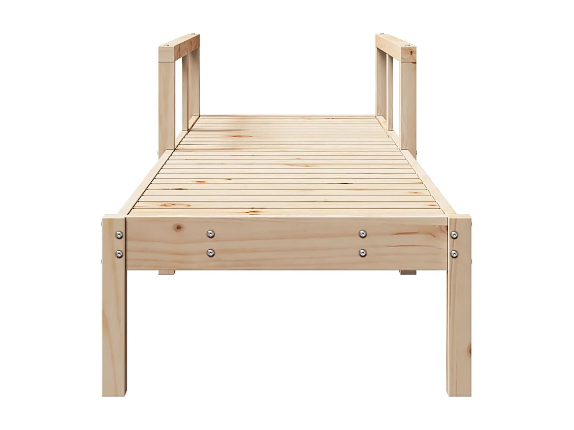 Chaise longue 199,5x62x55 bois massif de pin